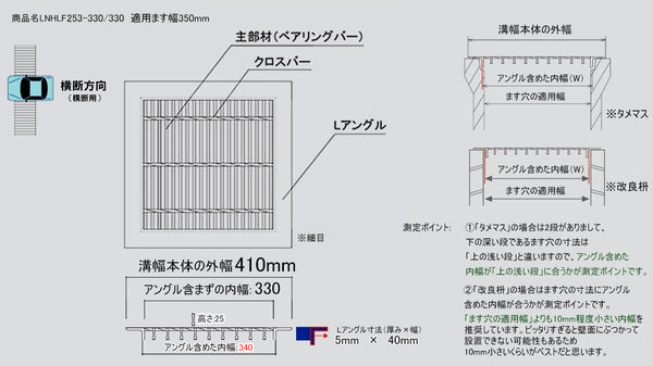 グレーチング 四面つば付グレーチング ためます ます用溝蓋 普通目 細目 180 240 300 350 360 400 450 500 600