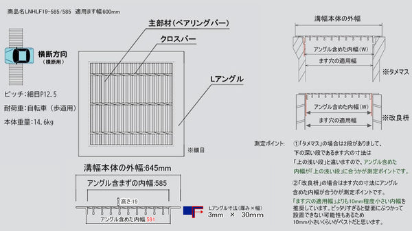 グレーチング 四面つば付グレーチング ためます ます用溝蓋 普通目 細目 180 240 300 350 360 400 450 500 600