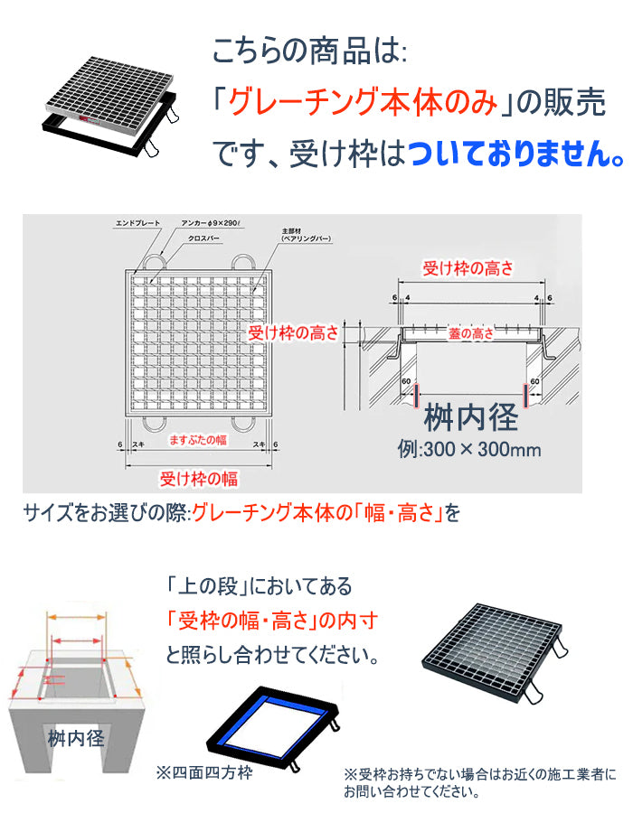 ますぶたサイズの選び方