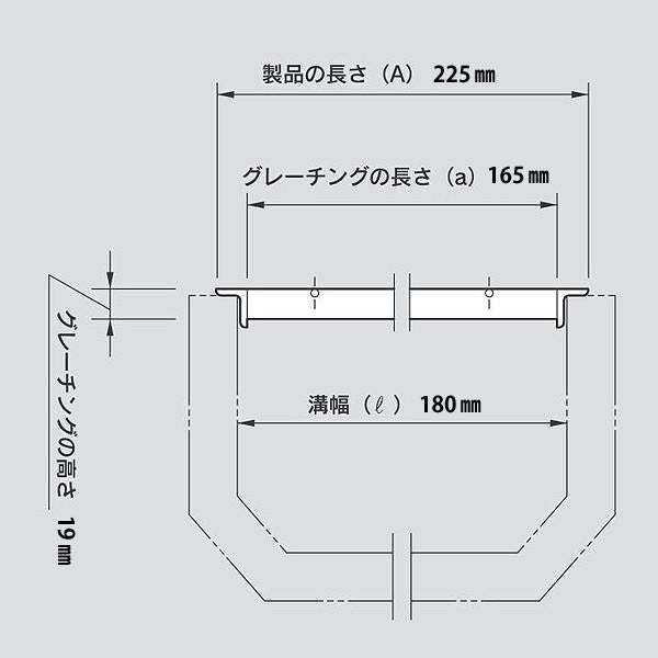 グレーチング U字溝用 溝蓋 溝幅 180mm用 歩道用 細目 MGHU193-18 圧接